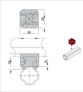 精益管十字連接件二維圖 精益管十字連接件二維圖