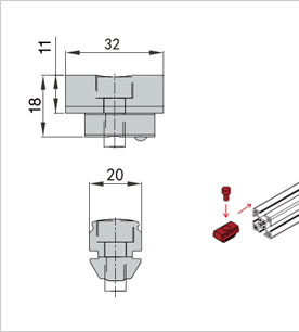 精益管型材轉接塊二維圖 精益管型材轉接塊二維圖