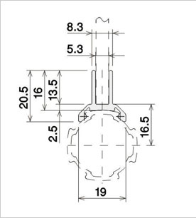 精益管玻璃卡槽二維圖 精益管玻璃卡槽二維圖