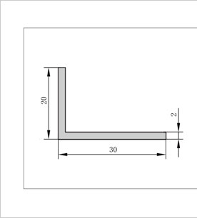 2030角鋁型材二維圖 2030角鋁型材二維圖