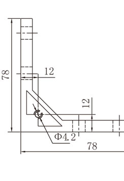 40*規格鋁型材強力角碼物理參數1 40*規格鋁型材強力角碼物理參數1