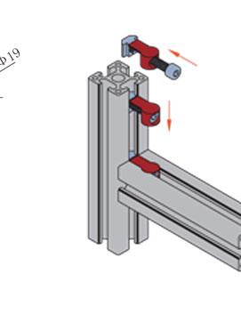 鋁型材內(nèi)置連接件安裝示意圖1 鋁型材內(nèi)置連接件安裝示意圖1