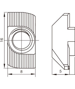 鋁型材T型螺母物理參數